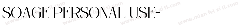 Soage Personal Use字体转换